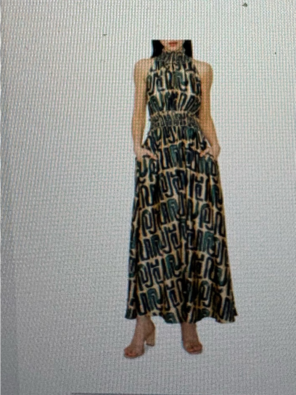 Mock neck maxi